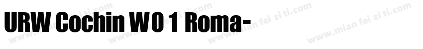 URW Cochin W01 Roma字体转换